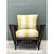 Mid-Century Modern Vintage Stick Rattan Lounge Chair in Ralph Lauren Cabana Stripe For Sale - Image 3 of 12