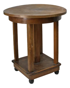 20th Century Art Deco Round Coffee Table, 1927