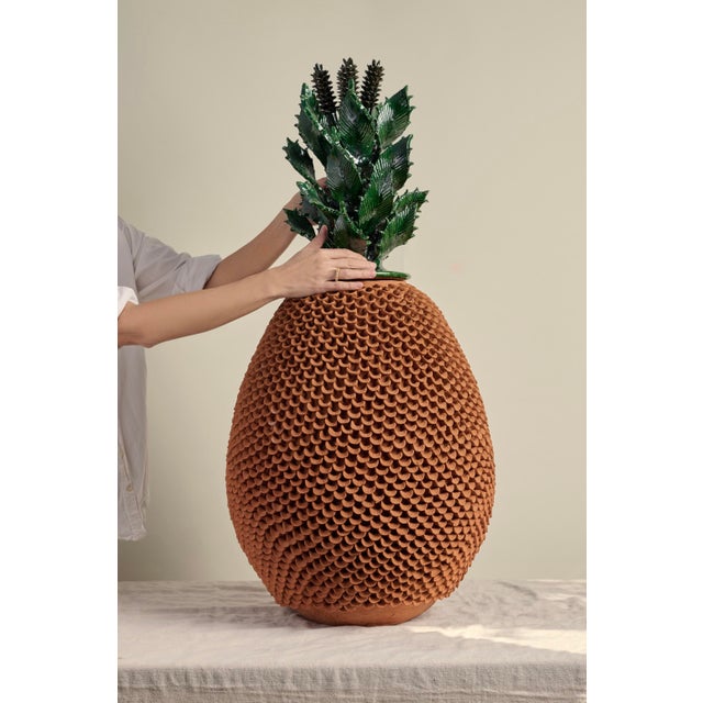 Sculptural Mexican Clay Pineapple For Sale In Los Angeles - Image 6 of 9