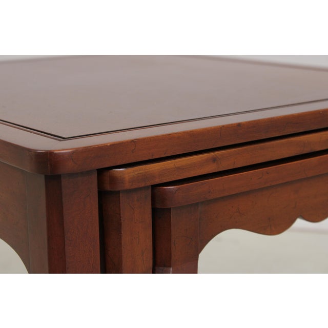 Henredon Cherry French Style Nesting Tables For Sale - Image 13 of 16