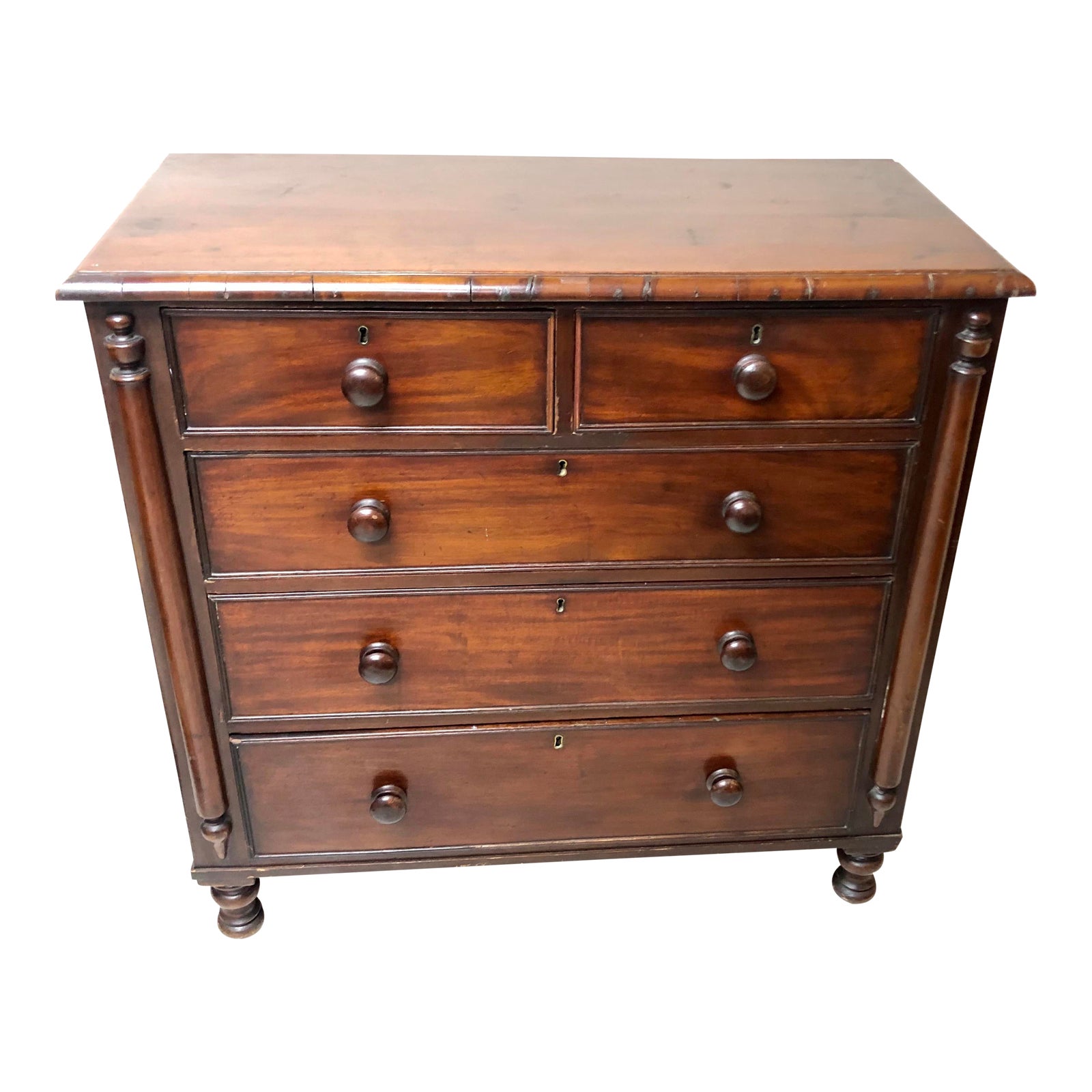 1850's Antique Victorian Chest of Drawers Chairish