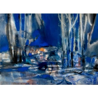 Pawel Kontny, Large Modernist Abstract Expressionist Gouache Painting Bauhaus Weimar Artist For Sale