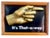 Wood Vintage 1962 Framed Plaster Gold Cast Hand Wall Art "It's That-A-Way" For Sale - Image 7 of 11
