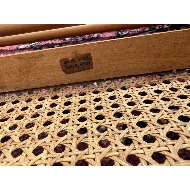 Mid 20th Century Cane Italian Folding Chair For Sale In Charleston - Image 6 of 7