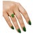 Late 20th Century Bochic “Orient” Vintage Emerald & Diamond Ring Set In 18K Gold & Silver For Sale - Image 5 of 9