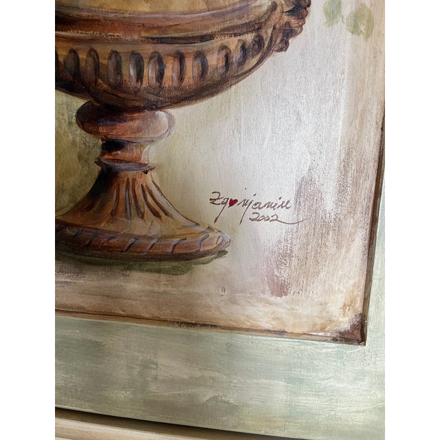 2000 - 2009 Rare Habersham Plantation Corp. "Topiary" Hand Painted Armoire - Excellent Condition, Attributed For Sale - Image 5 of 5