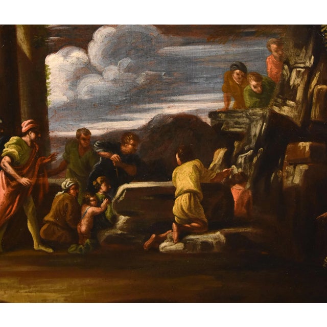 Baroque After Giovani Ghisolfi, View of Classical Ruins Pythagoras Landscape, 1660, Oil on Canvas, Framed For Sale - Image 3 of 12