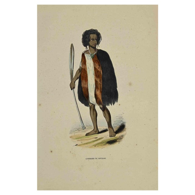 Auguste Wahlen, Guerrier de Souraki, Lithograph, 1844 For Sale