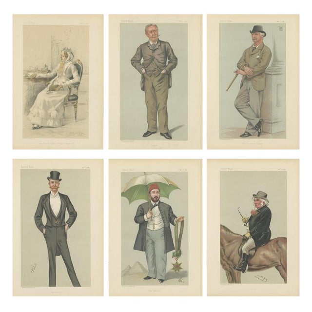 Unknown, Society & Power, 1883, Paper, Set of 6 For Sale - Image 11 of 11