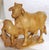 Gemstone Japanese Yellow Jasper Hardstone Carving of a Cow and Calf For Sale - Image 7 of 16