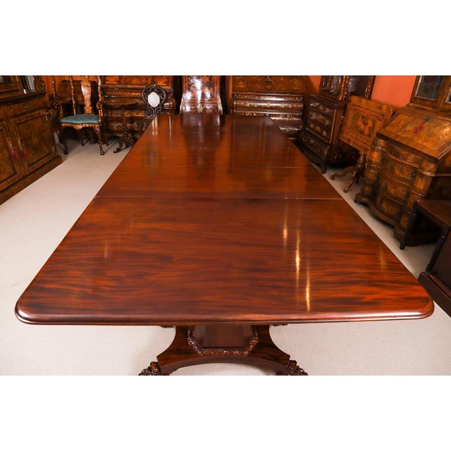 19th Century Antique 19th Century George IV Regency Twin Pedestal Dining Table For Sale - Image 5 of 18