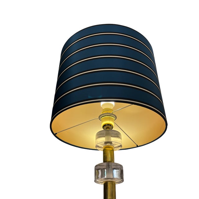1960s Murano Glass Disc Lamps with Striped Shade, 1960s, Set of 2 For Sale - Image 5 of 7