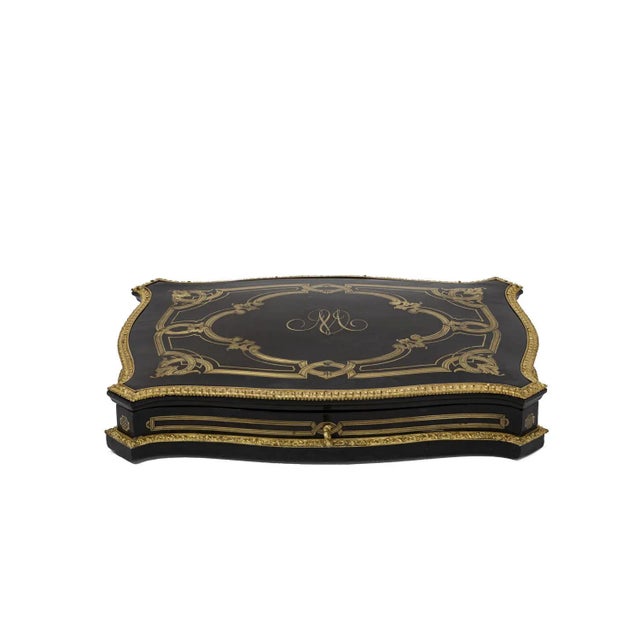 Game Box in Wood and Gilt Brass For Sale - Image 11 of 13