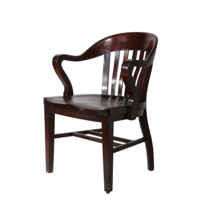 B.L. Marble Chair Company Pr. Vintage Bank of England Jury Chairs by the Marble & Shattuck Furniture Company For Sale - Image 4 of 18