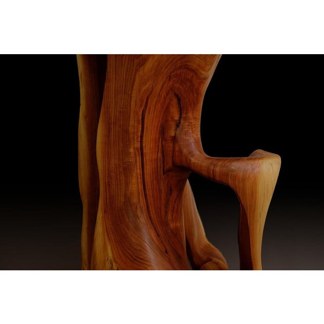 Gold Makha Wood Sculptural Bar Chair by Logniture For Sale - Image 8 of 16