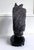 Rare Chinese Antique Black and White Lingbi Scholar Stone on Display Stand For Sale - Image 9 of 18
