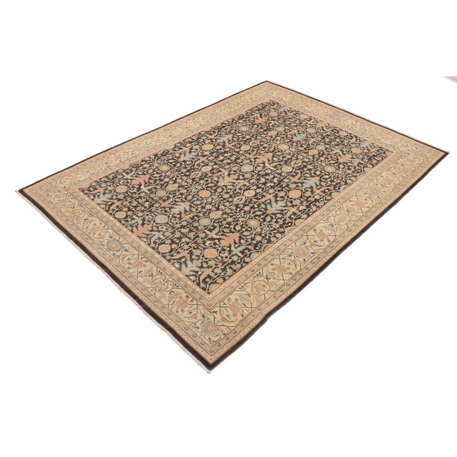 Boho Chic Charcoal/Green Wool Rug - 8'9'' X 11'11'' For Sale - Image 9 of 10