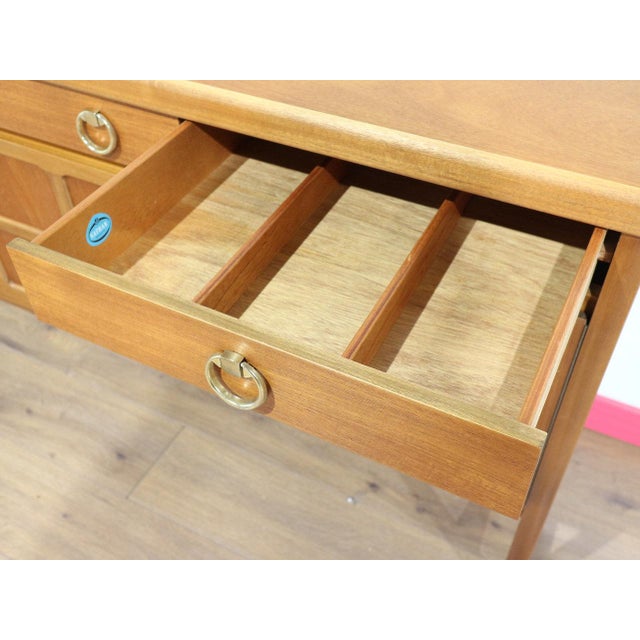 Brown Mid Century Modern Vintage Teak Credenza Sideboard by Nathan Danish Style For Sale - Image 8 of 13
