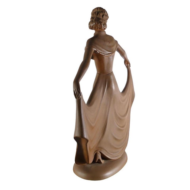 Large Goldscheider Vienna Figurine by Stephan Dakon, 1930s For Sale - Image 4 of 11