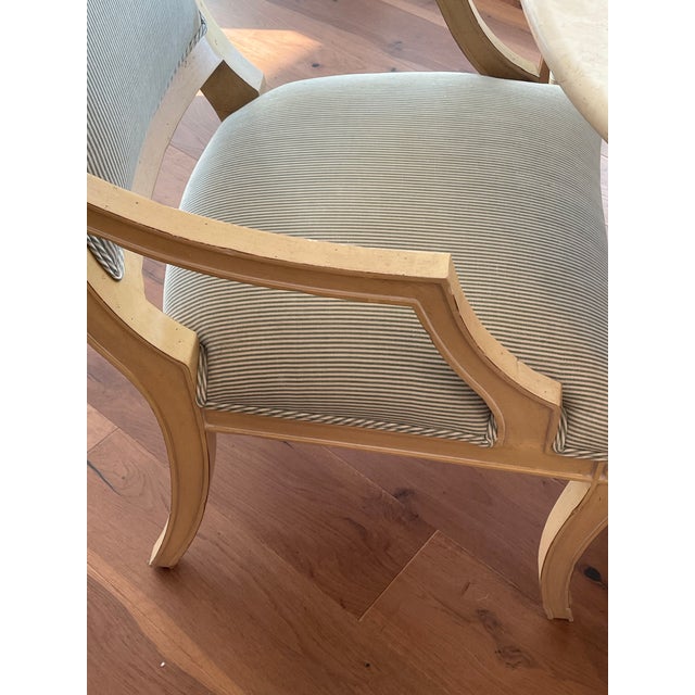 Kreiss Travertine Table Top and Emperor Dining Base with Chairs Set