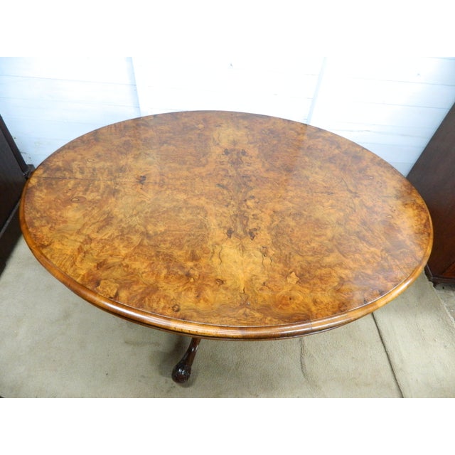 Victorian Walnut Tilt Top Table, 1866 For Sale - Image 4 of 18