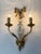 Italian Gilt Metal and Glass Two-Light Wall Sconce with Bow by Banci Firenze, 1970s For Sale - Image 4 of 15