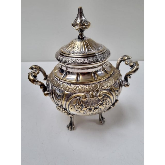 Rococo Baroque Style Silver-Plated Coffee and Tea Set, 1890s, Set of 4 For Sale - Image 5 of 18