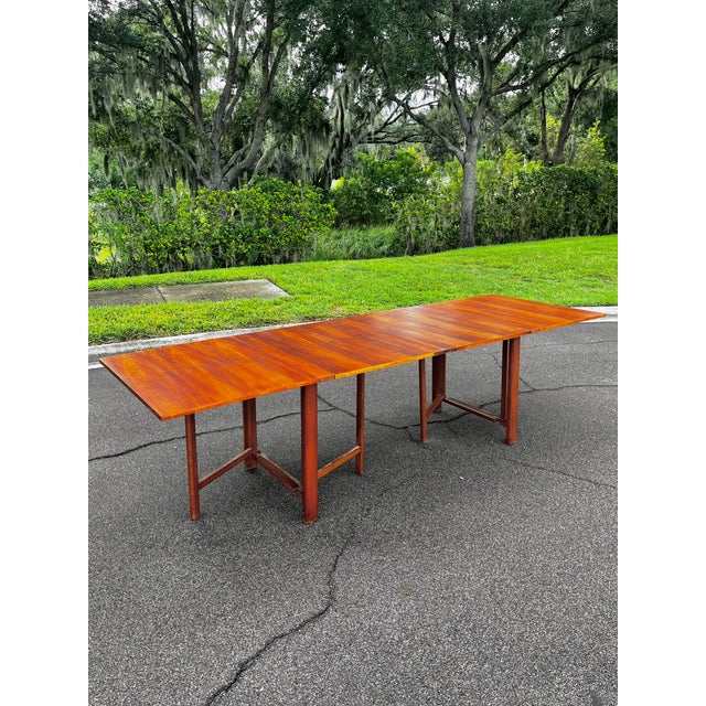 Mid-century modern ‘Maria’ extendable and folding dining table by Bruno Mathsson. Perfect for a feast and easy to move and...