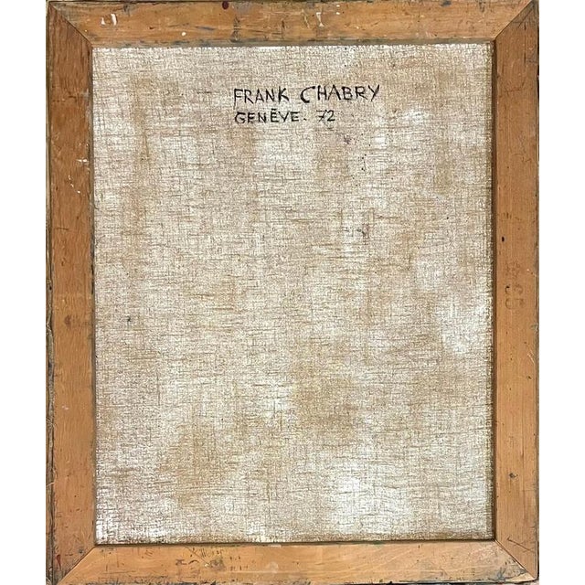 Frank Chabry, Big Blue Vase, Oil on Canvas, 1972 For Sale - Image 7 of 9