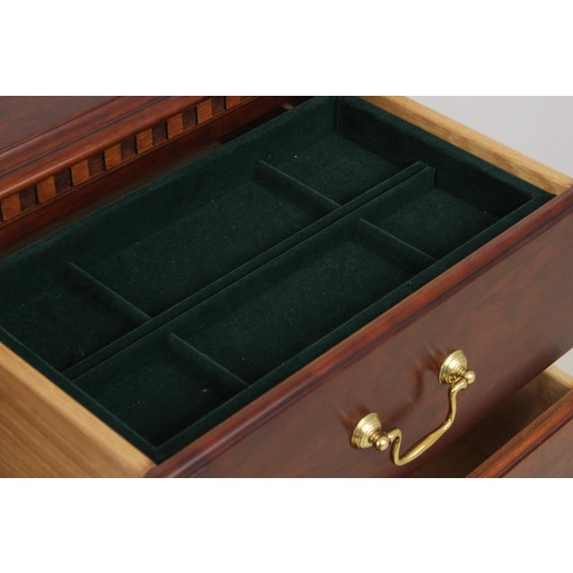 1980s Statton New Market Cherry 10 Drawer Dresser W. Mirror For Sale - Image 5 of 18