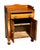 American Antique Sheraton Cherry & Bird's Eye Maple Cupboard With Exceptional Glass Knobs For Sale - Image 3 of 12