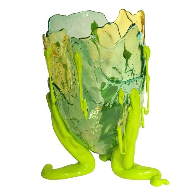 Not Yet Made - Made To Order Clear Clear Aqua, Clear Yellow and Matt Lime Special Extra Colour Vase by Gaetano Pesce for Fish Design For Sale - Image 5 of 5