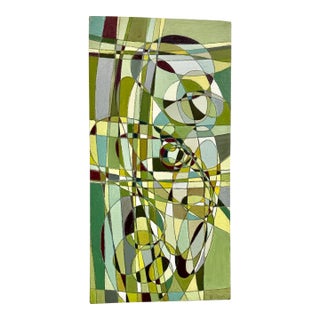 Small Abstract Acrylic on Canvas Painting by H. Carrol For Sale