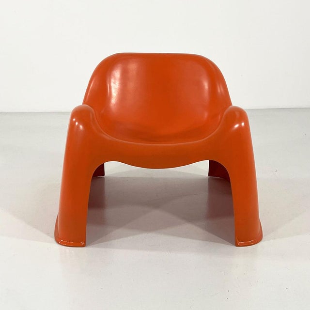 1970s Orange Toga Chair by Sergio Mazza for Artemide, 1960s For Sale - Image 5 of 9