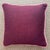 Textile Contemporary Linen Pillow in Eggplant Purple With Pink Trim For Sale - Image 7 of 7