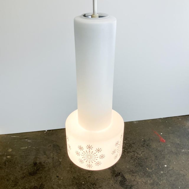Ceiling Light in Opaline Glass, 1960s For Sale - Image 7 of 8