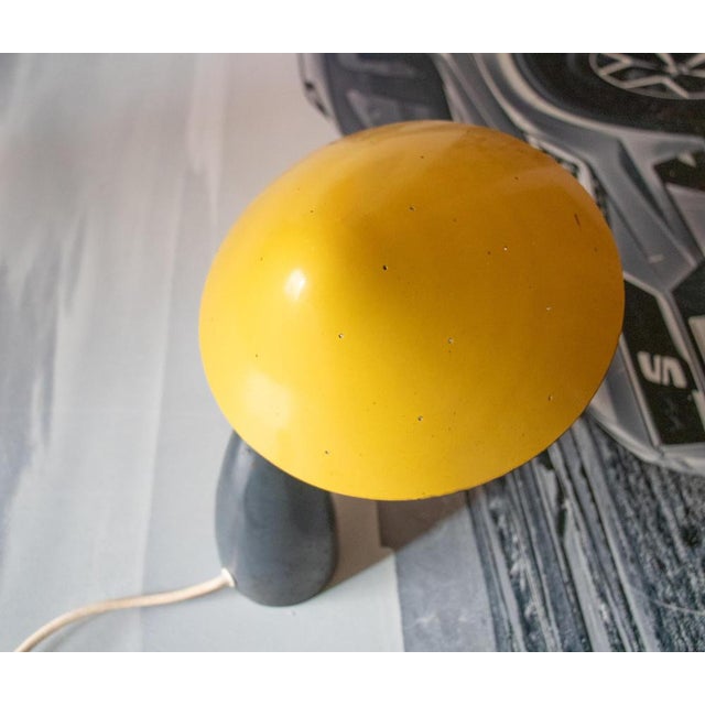 1950s Perforated Metal Mushroom Table Lamp in the style of Carl Auböck, Austria, 1950s For Sale - Image 5 of 13