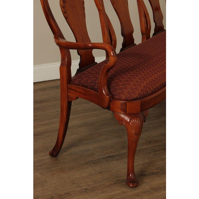 Georgian Furnishing Co. Queen Anne Style Mahogany Triple Back Settee For Sale In Philadelphia - Image 6 of 12