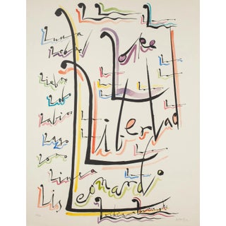 Letter L - Hand-Colored Lithograph by Raphael Alberti - 1972 1972 For Sale