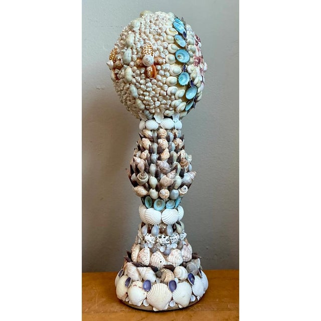 Early 21st Century Vintage Seashell Encrusted Sculpture For Sale - Image 5 of 12
