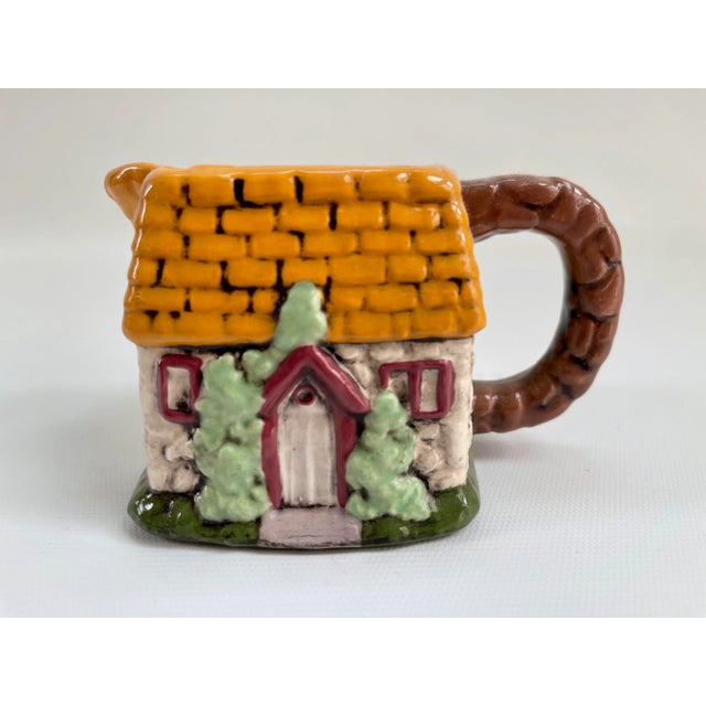 Ceramic French Vintage Majolica House Creamer For Sale - Image 7 of 7
