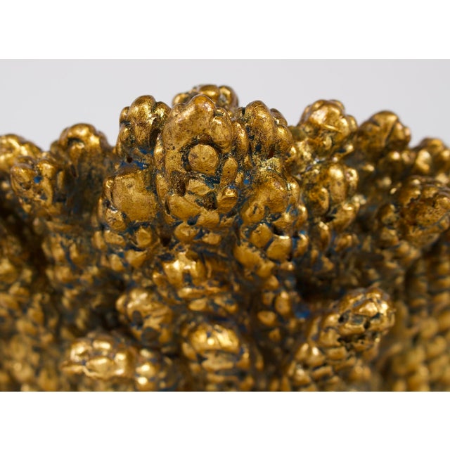 Hollywood Regency Small Gold Side Table, Italy, 1970s For Sale - Image 3 of 7