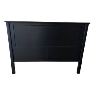 Vintage Black Wooden Headboard For Sale