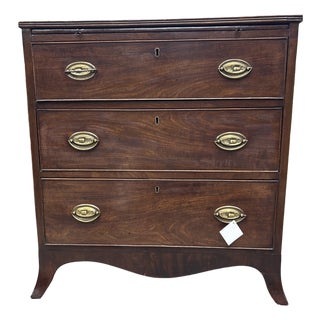 Mid-18th Century English Mahogany Georgian Period Chest For Sale