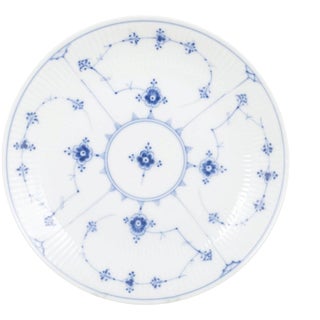 Royal Copenhagen, Blue Fluted Plain Round Porcelain Serving Dish, 1920s For Sale