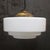 Vintage Art Deco White Opaline Glass Pendant Lamp from Philips For Sale - Image 3 of 7