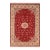 Shabby Chic Medallion 1990's Pak-Persian Red/Ivory Wool Rug - 6'2'' X 9'3'' For Sale