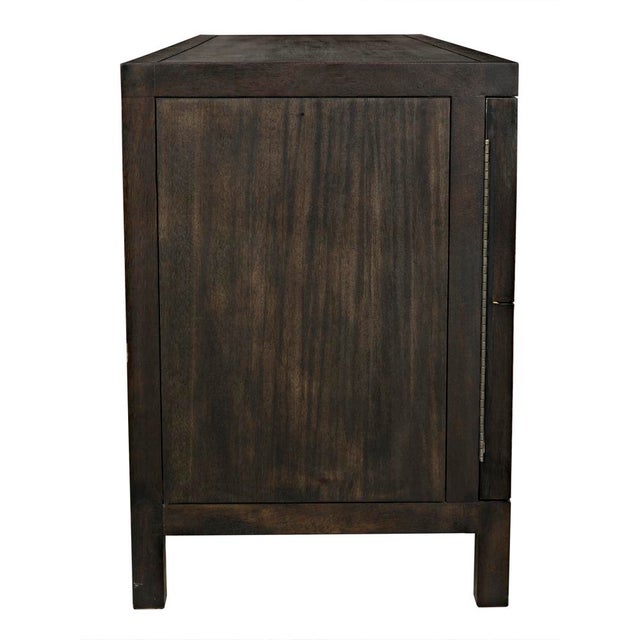 NOIR Quadrant 3 Door Sideboard, Ebony Walnut For Sale In Los Angeles - Image 6 of 10
