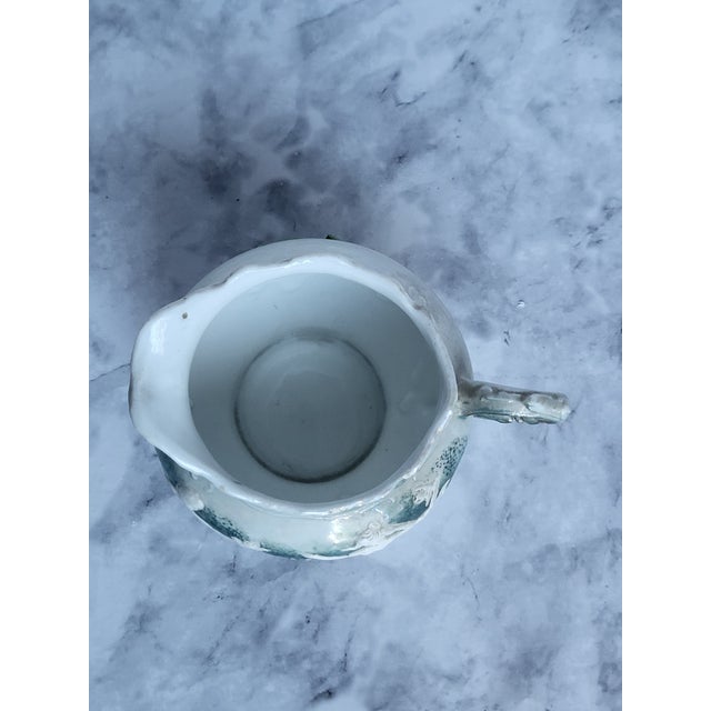 Green 1920s German Lusterware Porcelain Creamer For Sale - Image 8 of 10
