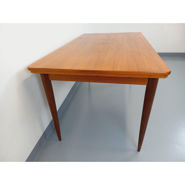 Vintage Scandinavian Style Rectangular Dining Table in Teak with Extensions, 1960s For Sale - Image 18 of 18